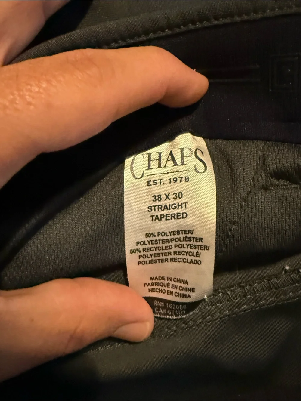 Chaps Men's Black Dress Pants